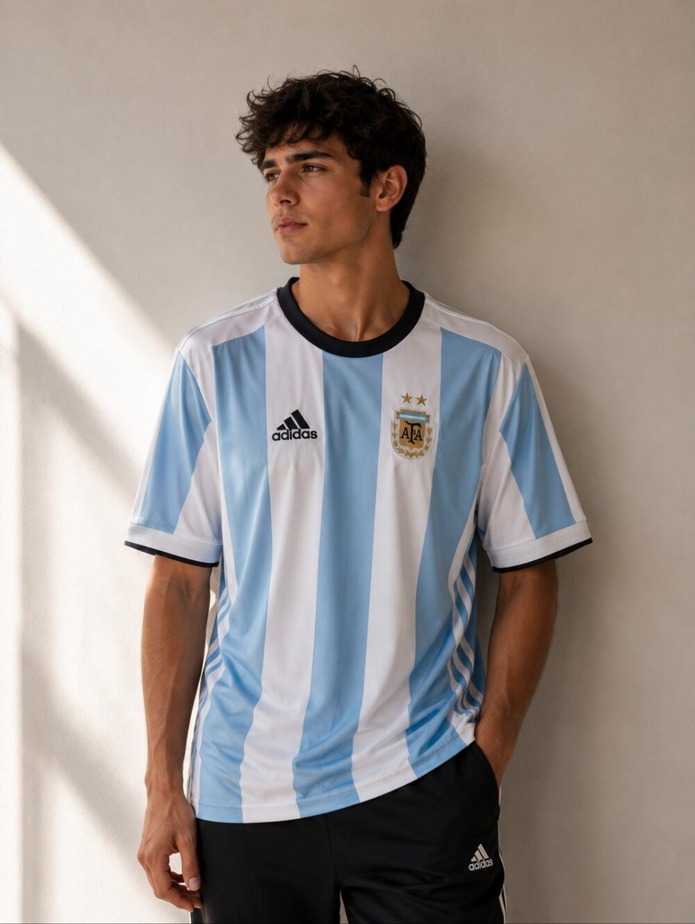 Adidas Argentina AFA 2016 Home Soccer Jersey Climacool Large World Cup‎ Futball